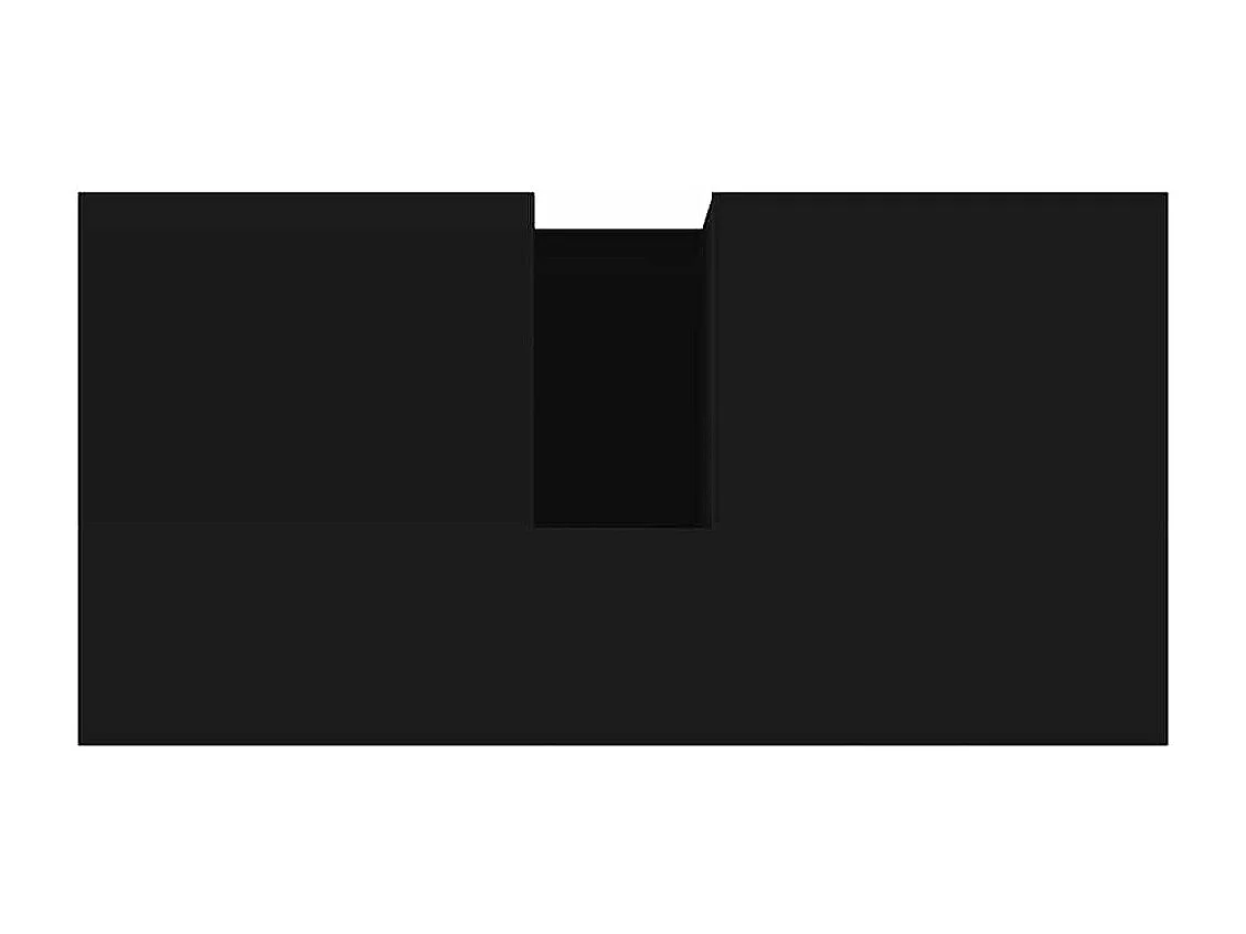 Armoire de salle de bain noir 65x33x60 cm bois d'ingénierie