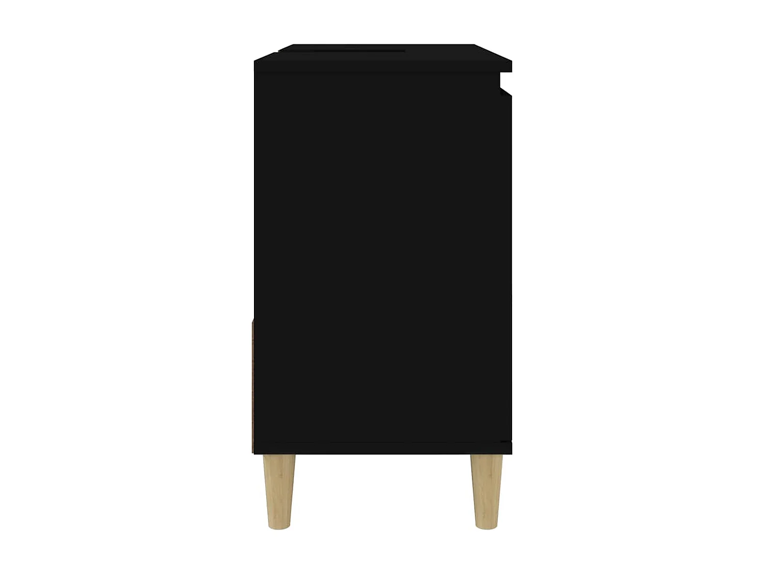 Armoire de salle de bain noir 65x33x60 cm bois d'ingénierie