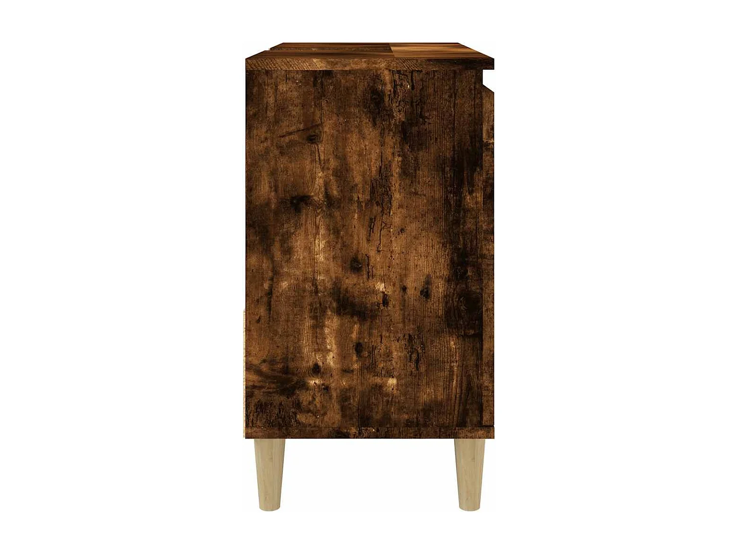 Badkamerkast 65x33x60 cm bewerkt hout gerookt eikenkleurig