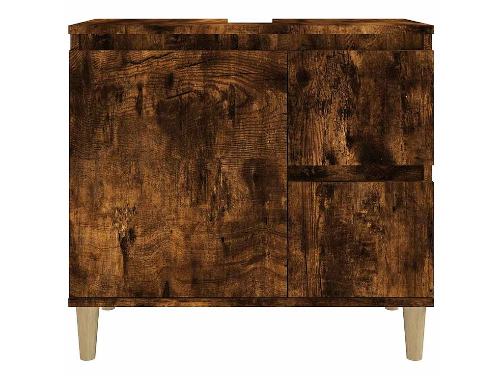 Badschrank Räuchereiche 65x33x60 cm Holzwerkstoff