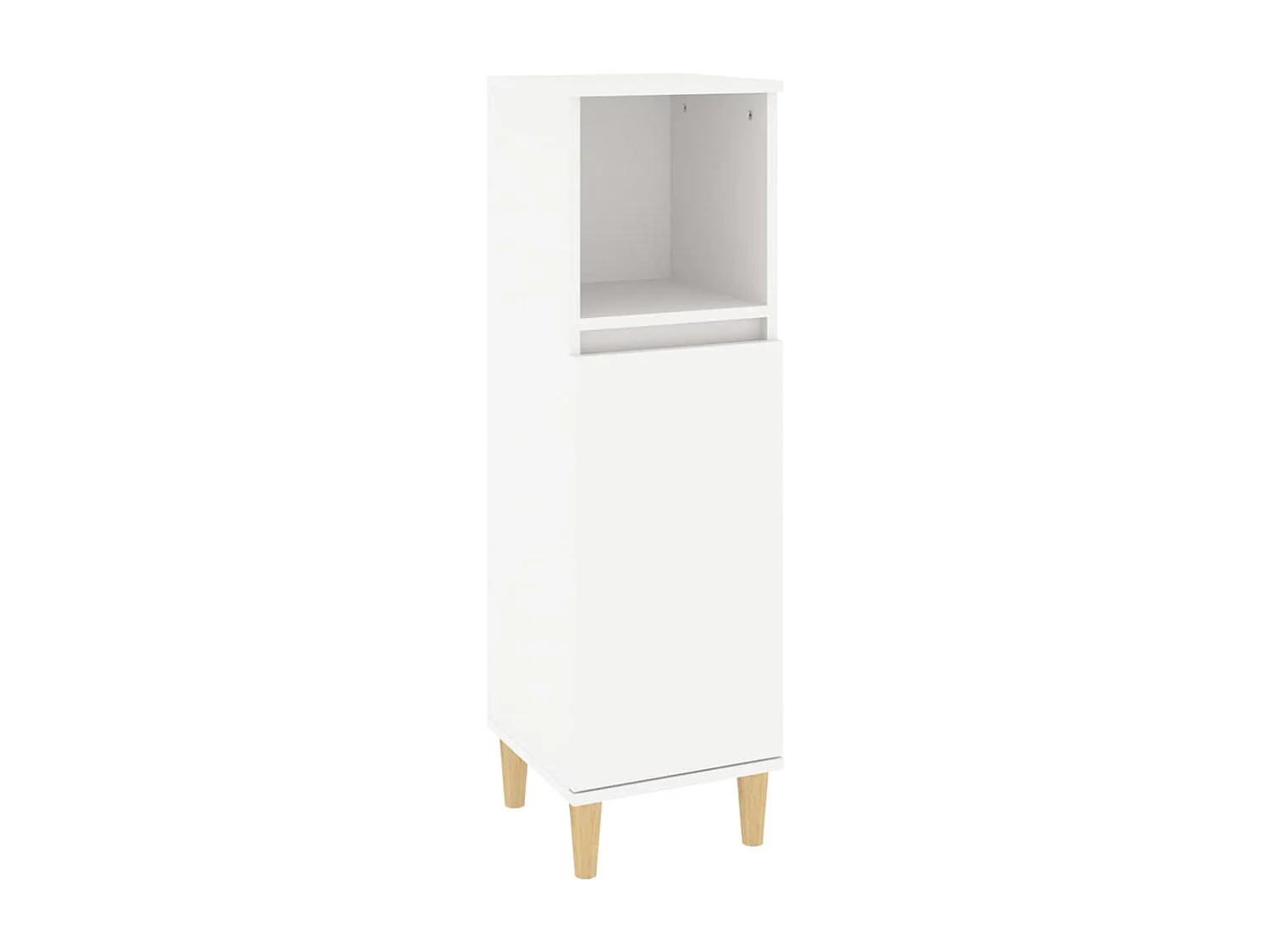 Armoire de salle de bain blanc 30x30x100 cm bois d'ingénierie