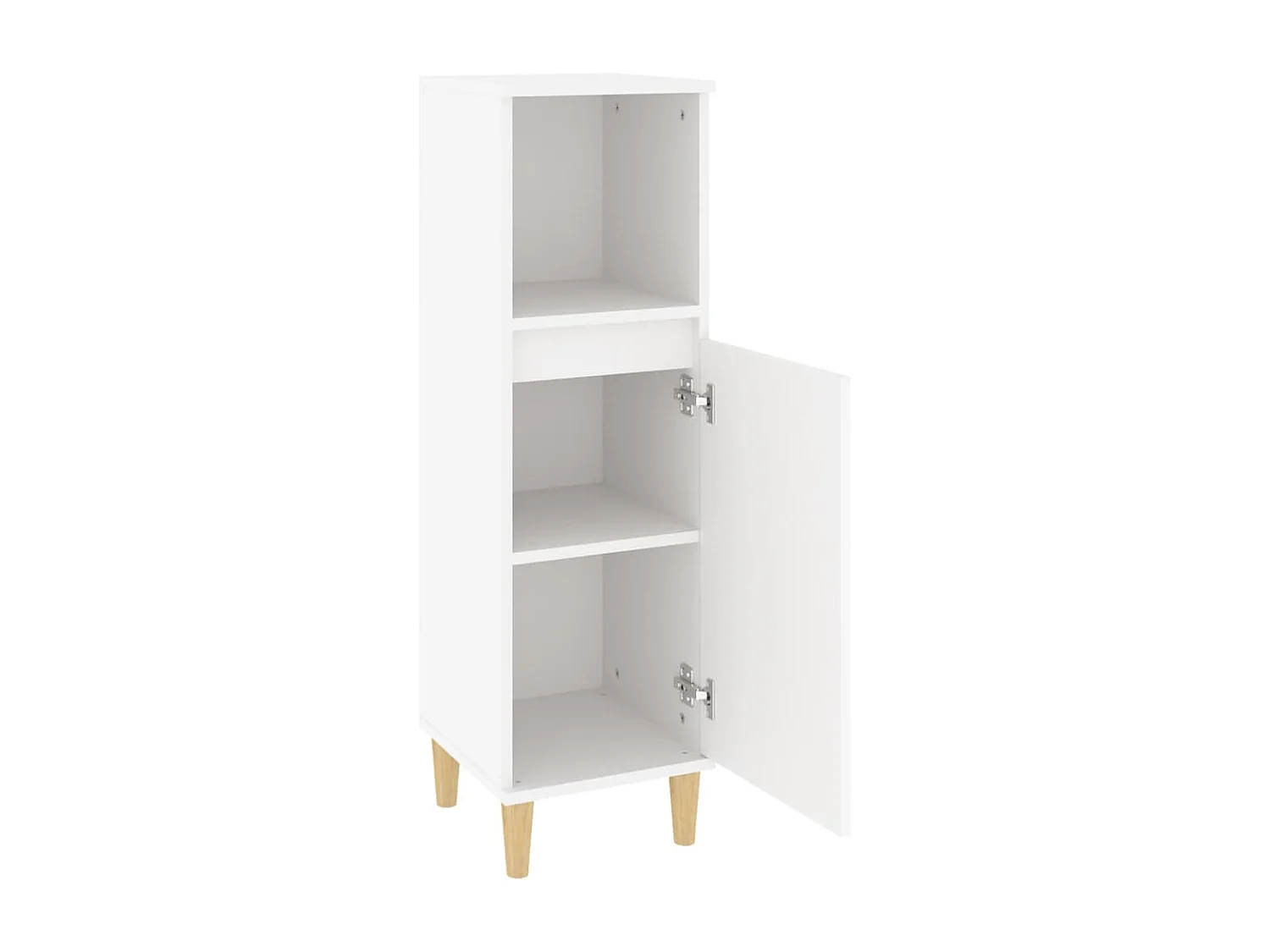 Armoire de salle de bain blanc 30x30x100 cm bois d'ingénierie