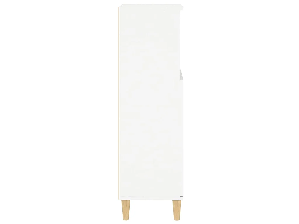 Badschrank Weiß 30x30x100 cm Holzwerkstoff