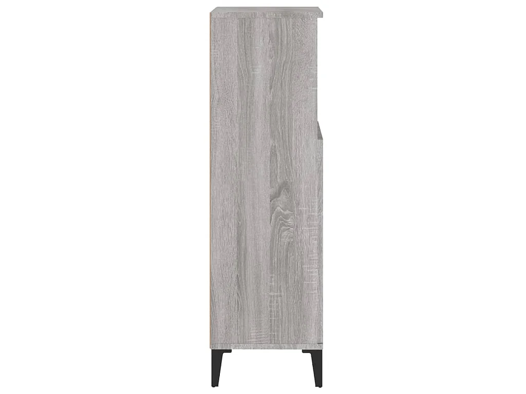 Armadietto Bagno Grigio Sonoma 30x30x100cm in Legno Multistrato