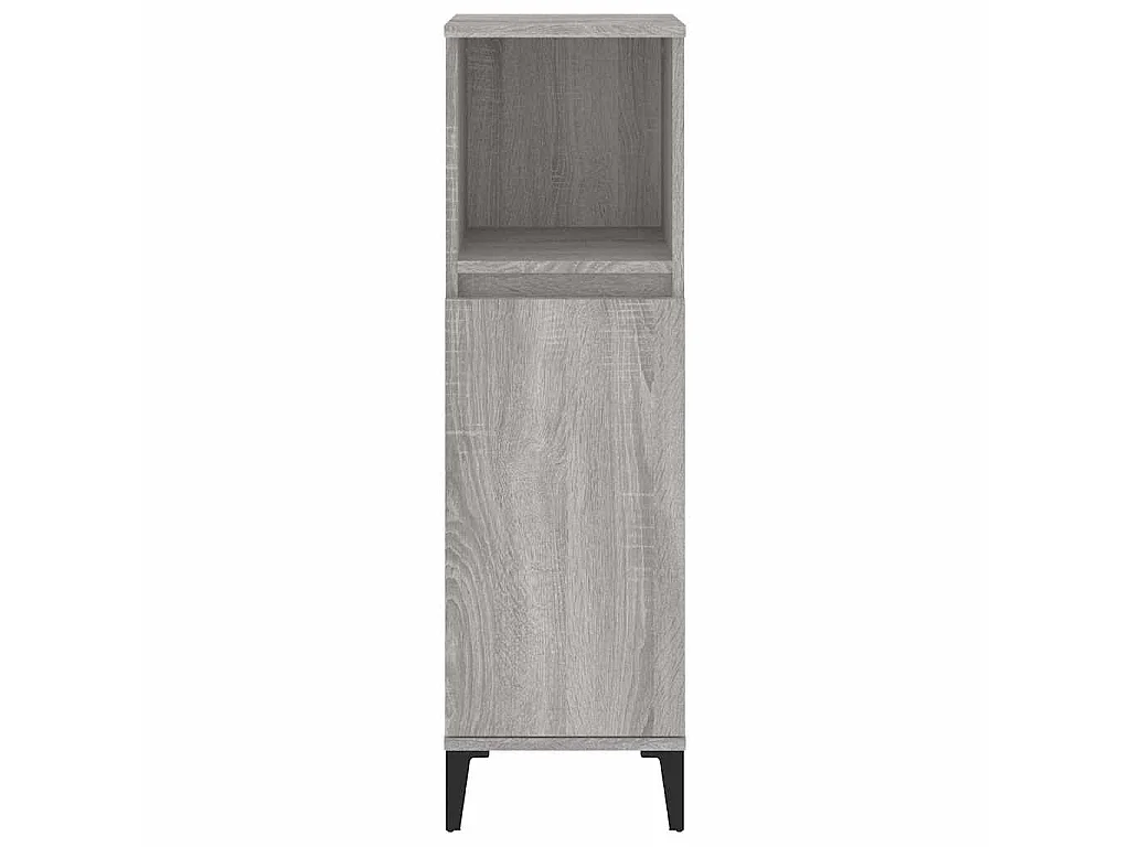 Badschrank Grau Sonoma 30x30x100 cm Holzwerkstoff
