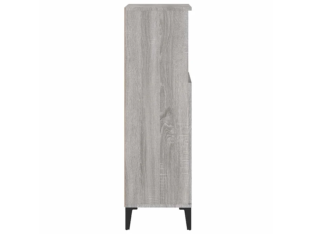 Badschrank Grau Sonoma 30x30x100 cm Holzwerkstoff
