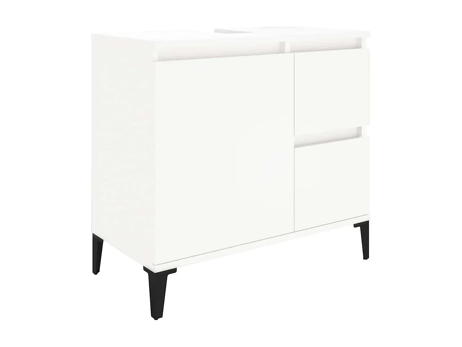 Armoire de salle de bain blanc 65x33x60 cm bois d'ingénierie