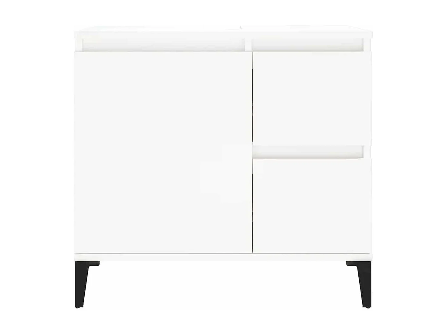 Armoire de salle de bain blanc 65x33x60 cm bois d'ingénierie