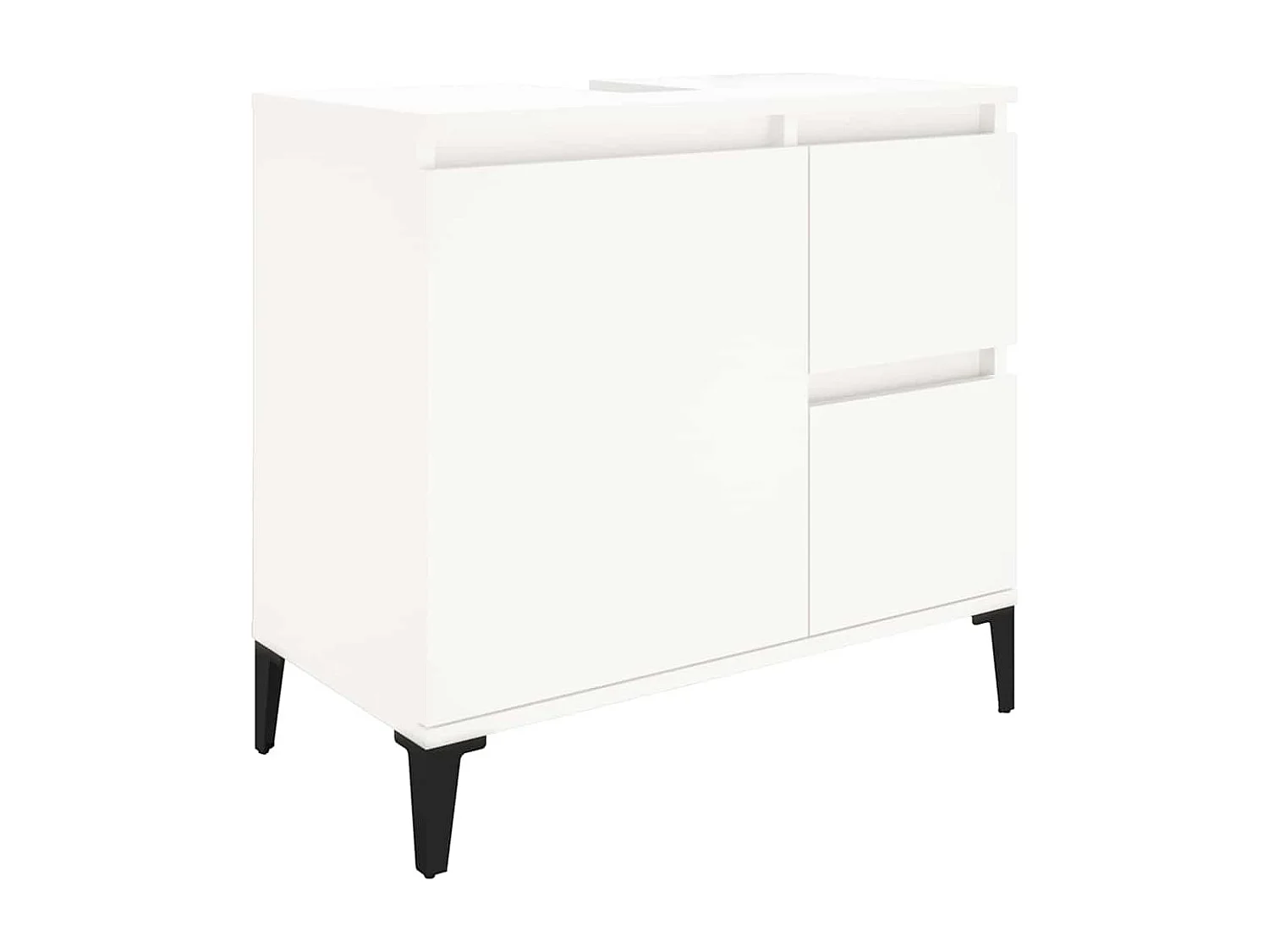 Armoire de salle de bain blanc 65x33x60 cm bois d'ingénierie