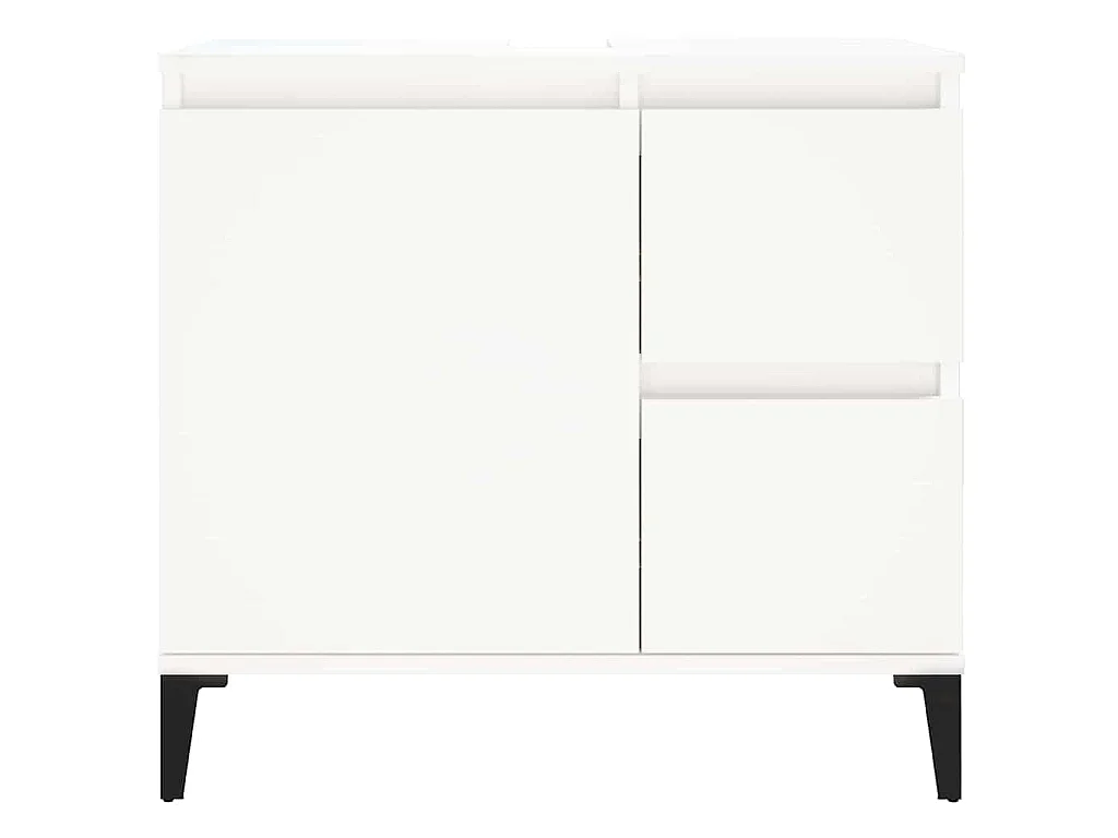Armário de casa de banho 65x33x60cm derivados de madeira branco