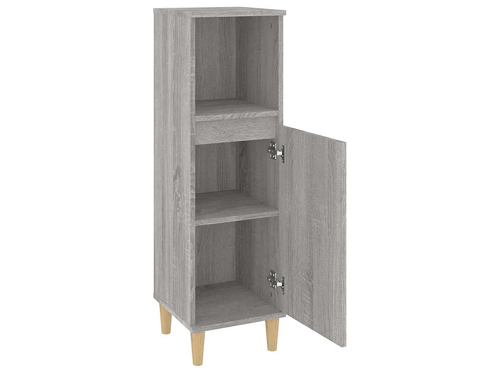 Armoire salle de bain sonoma gris 30x30x100 cm