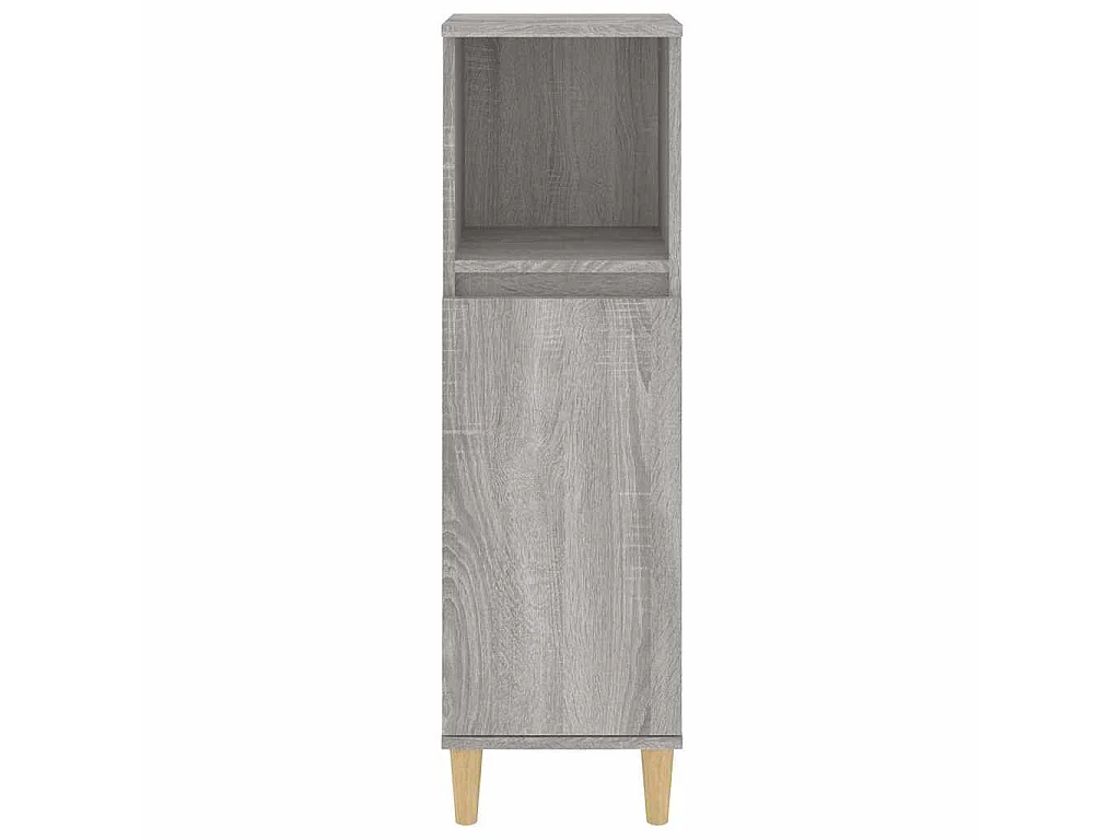 Armoire salle de bain sonoma gris 30x30x100 cm