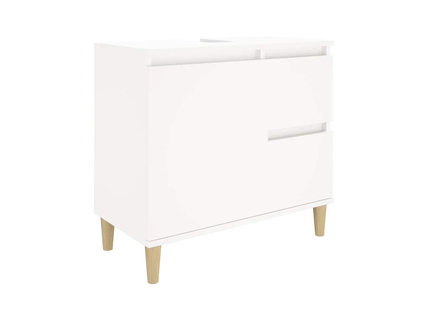 Armoire de salle de bain blanc 65x33x60 cm bois d'ingénierie