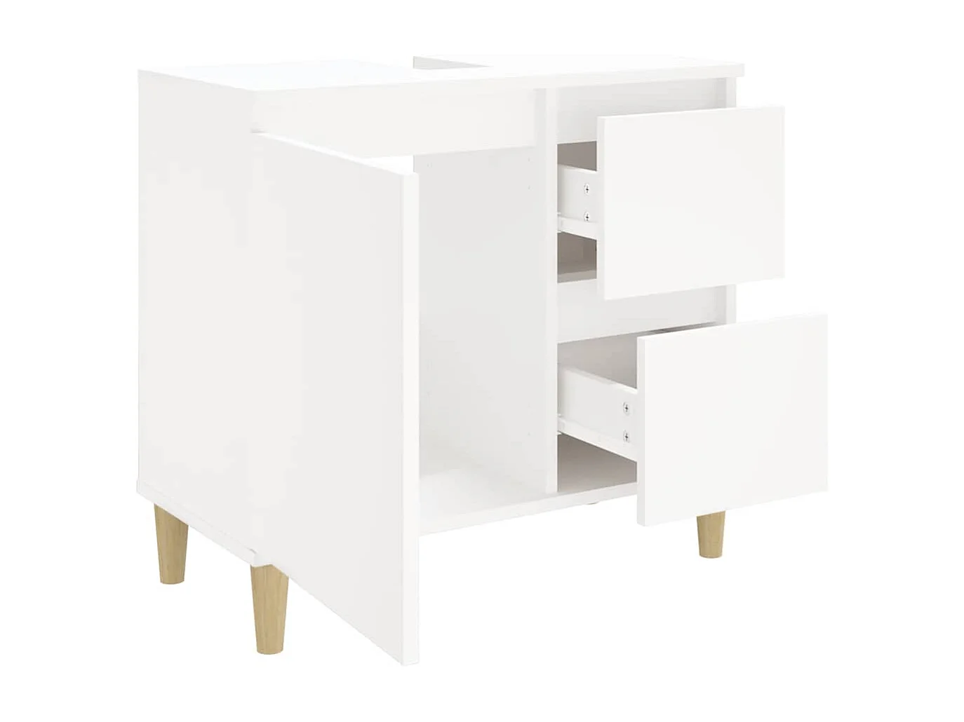 Armoire de salle de bain blanc 65x33x60 cm bois d'ingénierie