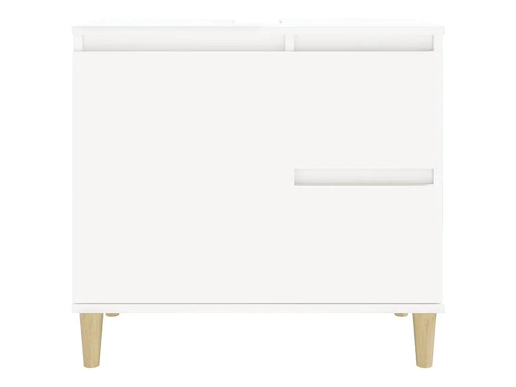 Badkamerkast 65x33x60 cm bewerkt hout wit