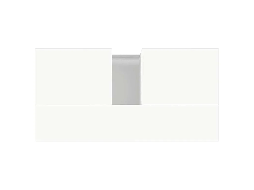 Badkamerkast 65x33x60 cm bewerkt hout wit