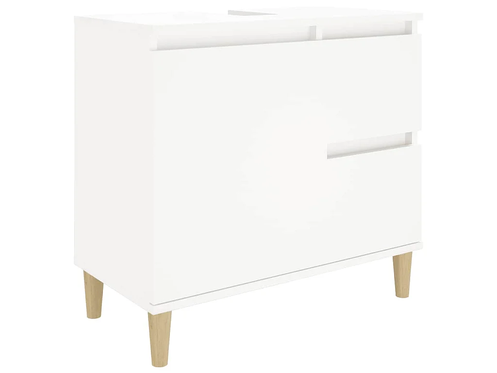 Armoire de salle de bain blanc 65x33x60 cm bois d'ingénierie