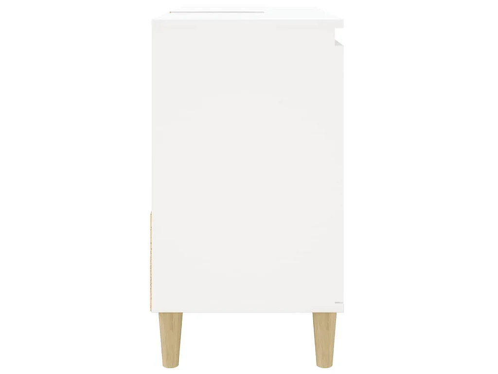 Armoire de salle de bain blanc 65x33x60 cm bois d'ingénierie