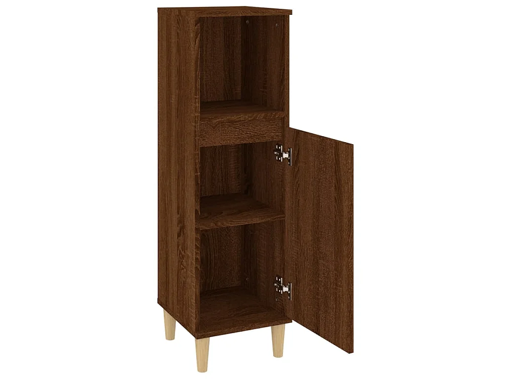 Armoire de bain chêne marron 30x30x100 cm bois d'ingénierie