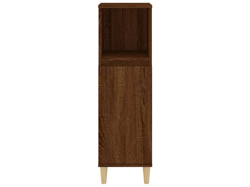 Armoire de bain chêne marron 30x30x100 cm bois d'ingénierie