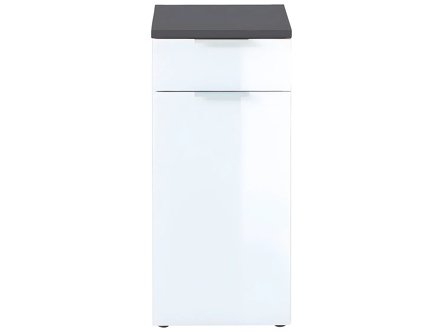 Armoire de sol de salle de bain GW-Pescara Blanc et graphite