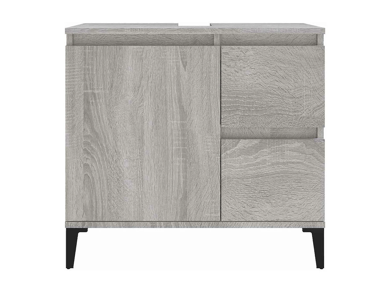 Armoire de bain sonoma gris 65x33x60 cm bois d'ingénierie