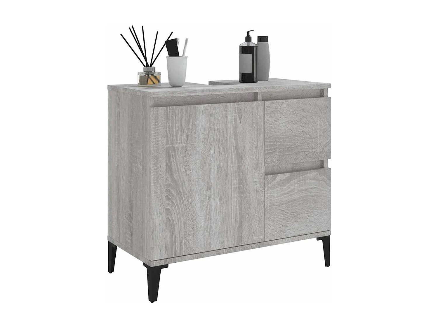 Armoire de bain sonoma gris 65x33x60 cm bois d'ingénierie