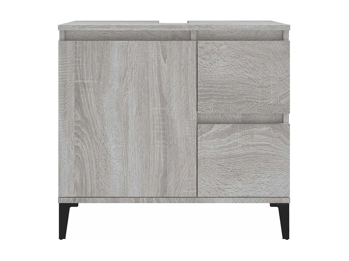 Armoire de bain sonoma gris 65x33x60 cm bois d'ingénierie