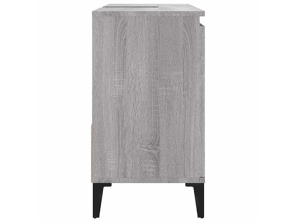 Badschrank Grau Sonoma 65x33x60 cm Holzwerkstoff