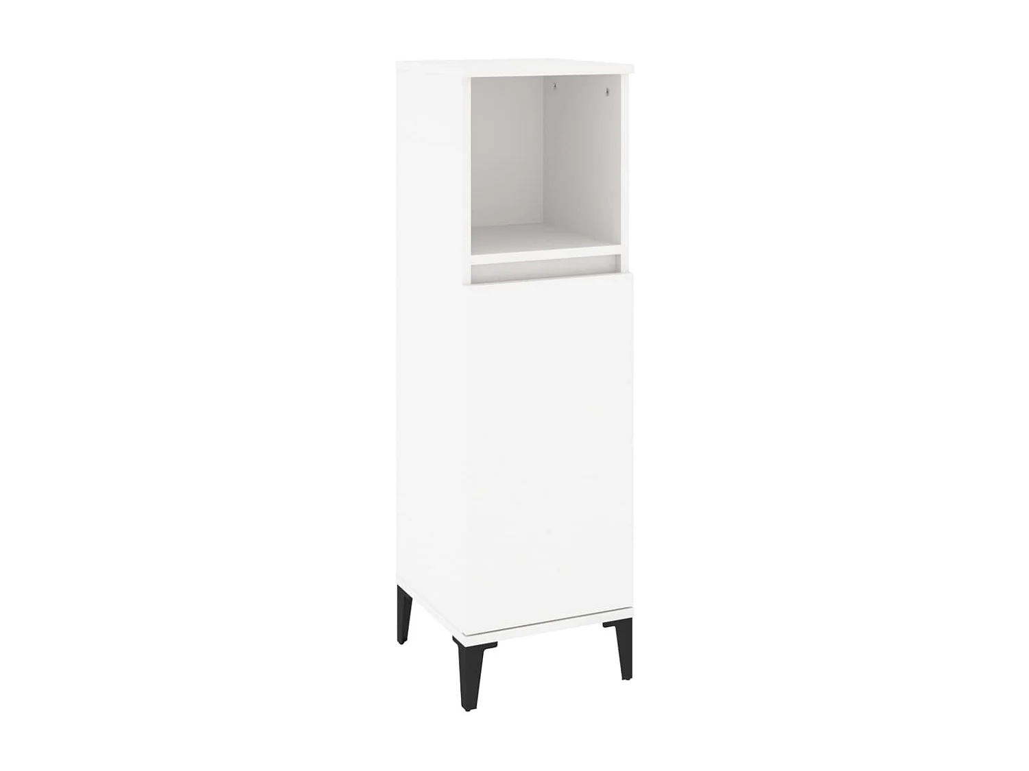 Armario de baño madera contrachapada blanco 30x30x100 cm