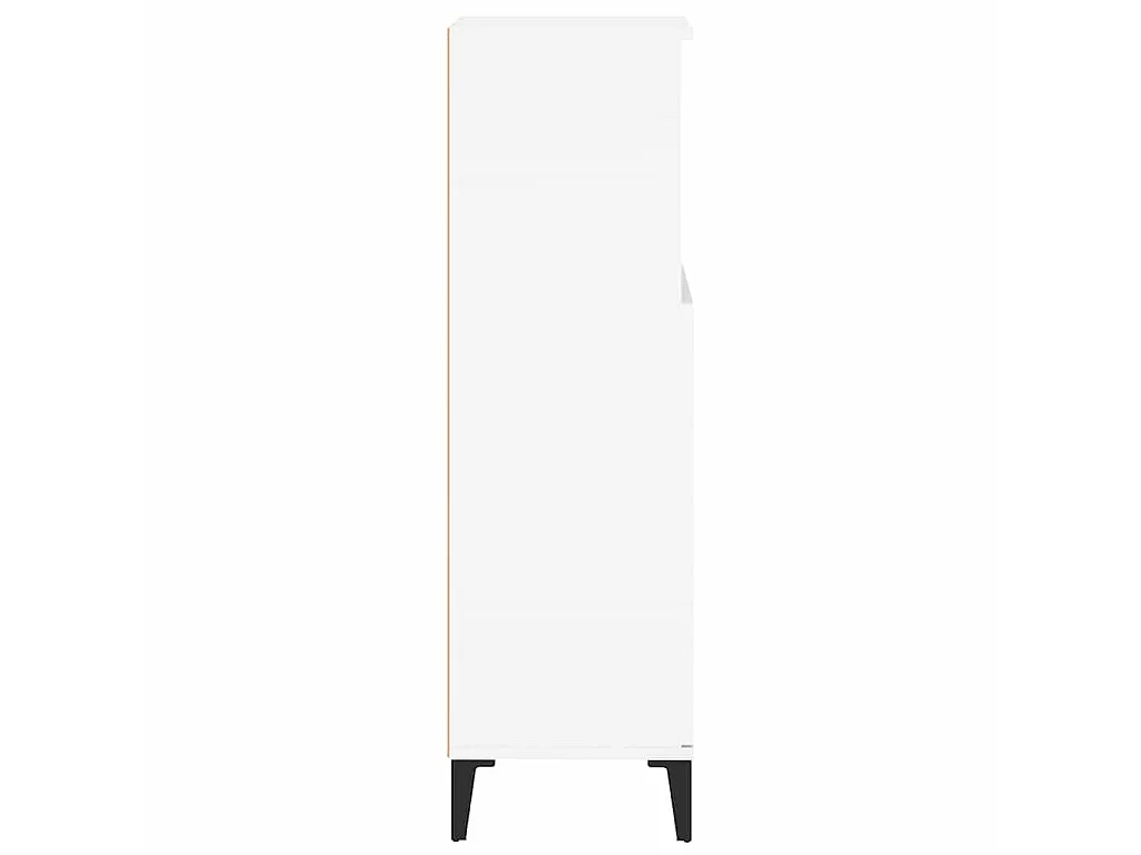 Badschrank Weiß 30x30x100 cm Holzwerkstoff