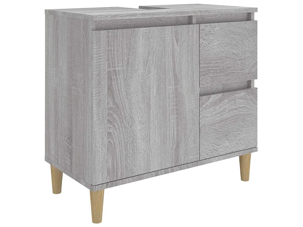Armoire de bain sonoma gris 65x33x60 cm bois d'ingénierie