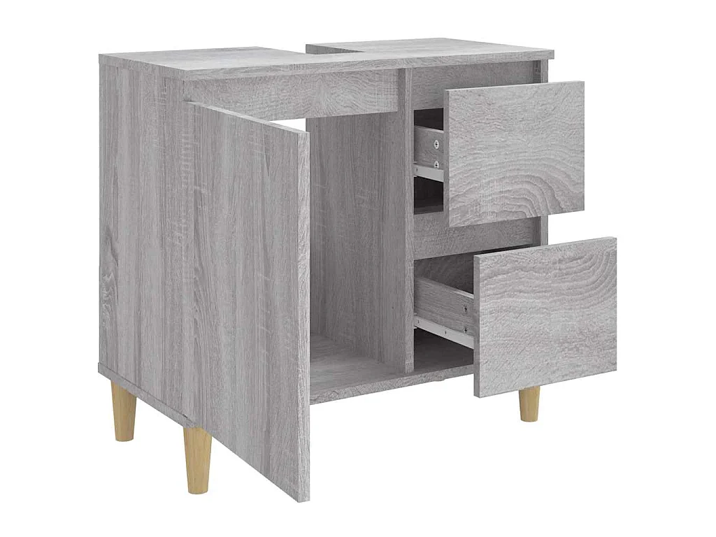 Armoire de bain sonoma gris 65x33x60 cm bois d'ingénierie