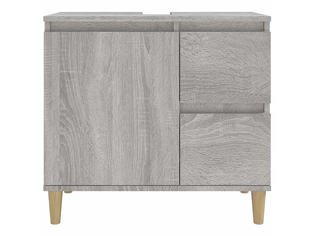 Badschrank Grau Sonoma 65x33x60 cm Holzwerkstoff