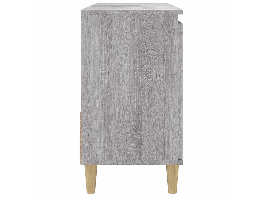 Badschrank Grau Sonoma 65x33x60 cm Holzwerkstoff