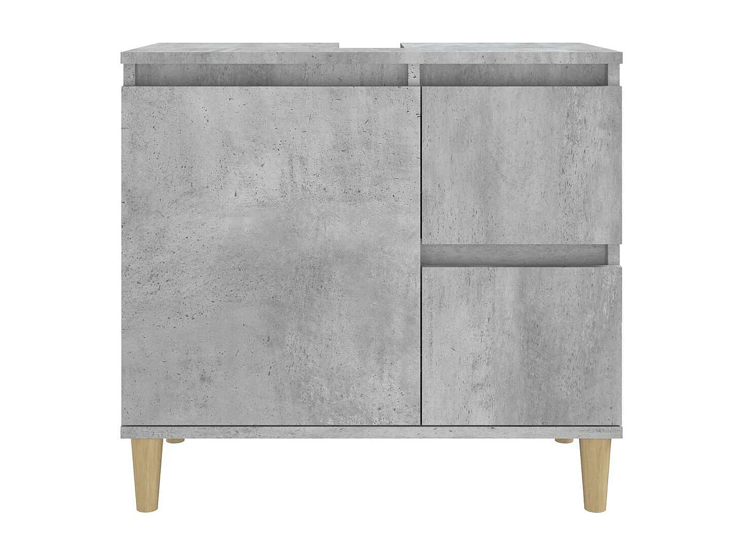 Armoire de salle de bain gris béton 65x33x60 cm