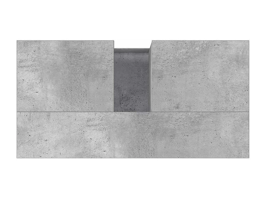 Badkamerkast 65x33x60 cm bewerkt hout betongrijs