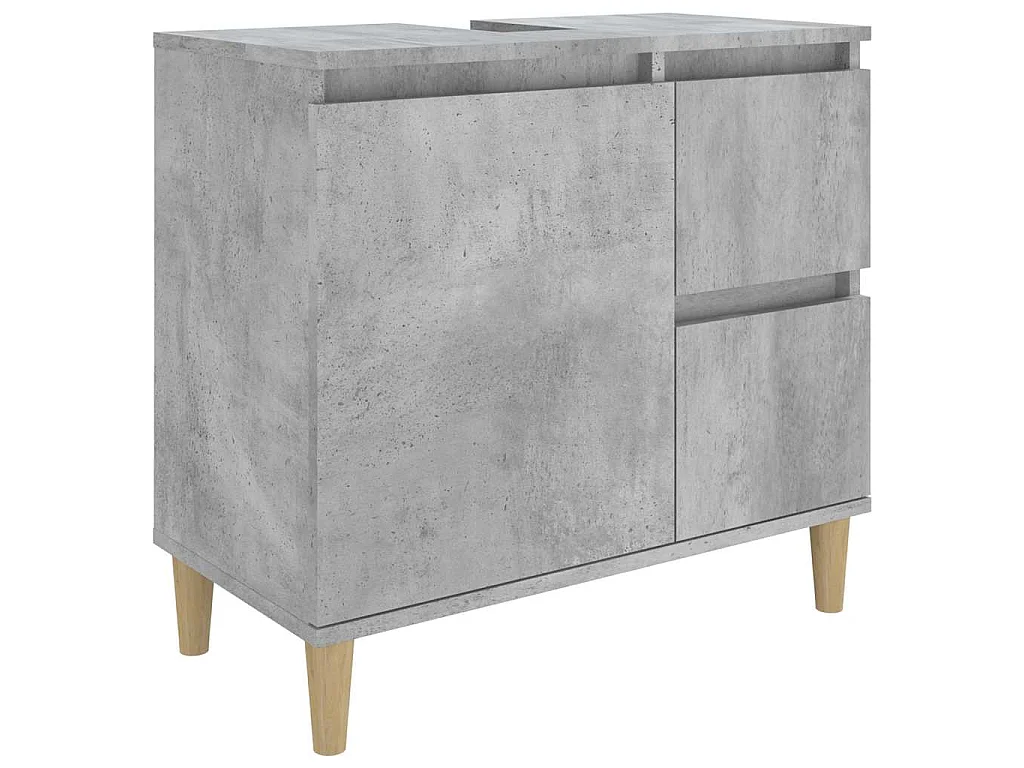 Armoire de salle de bain gris béton 65x33x60 cm