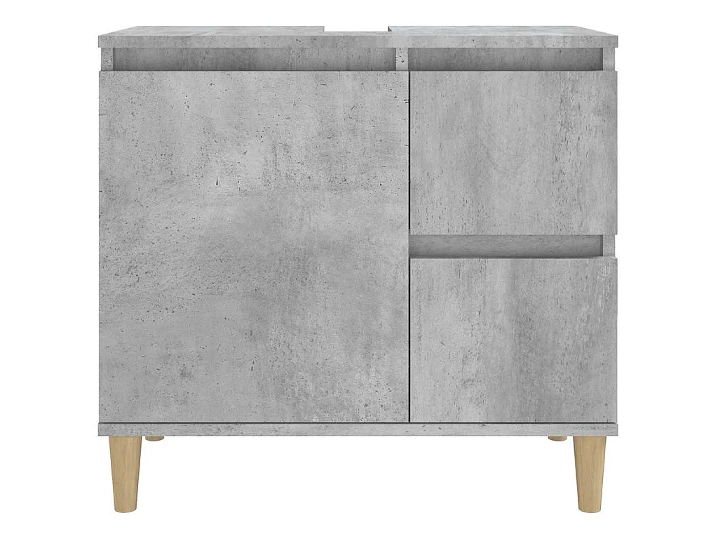 Armoire de salle de bain gris béton 65x33x60 cm