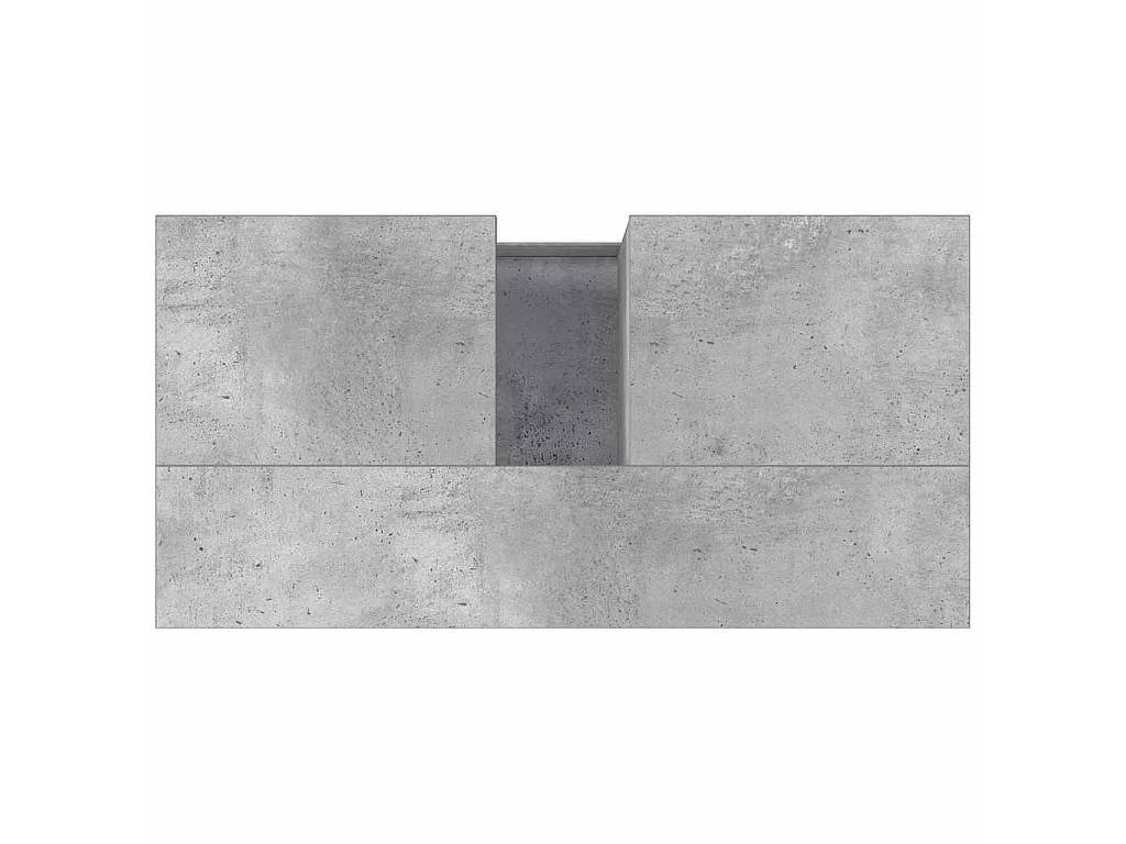 Armoire de salle de bain gris béton 65x33x60 cm