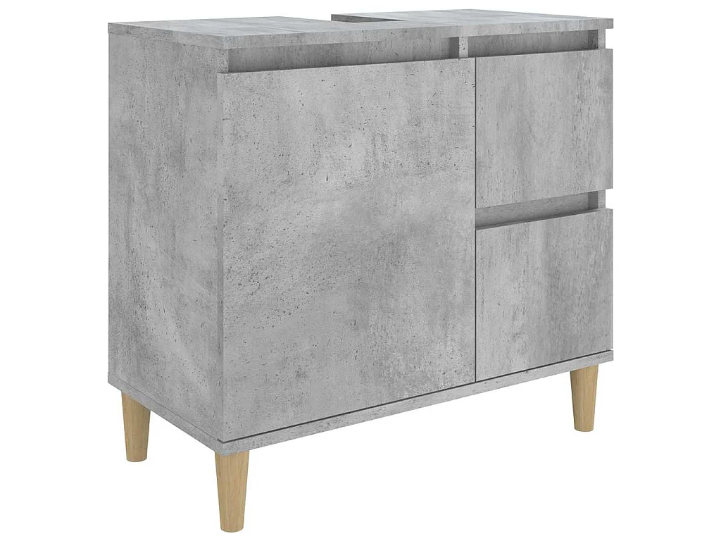 Armoire de salle de bain gris béton 65x33x60 cm