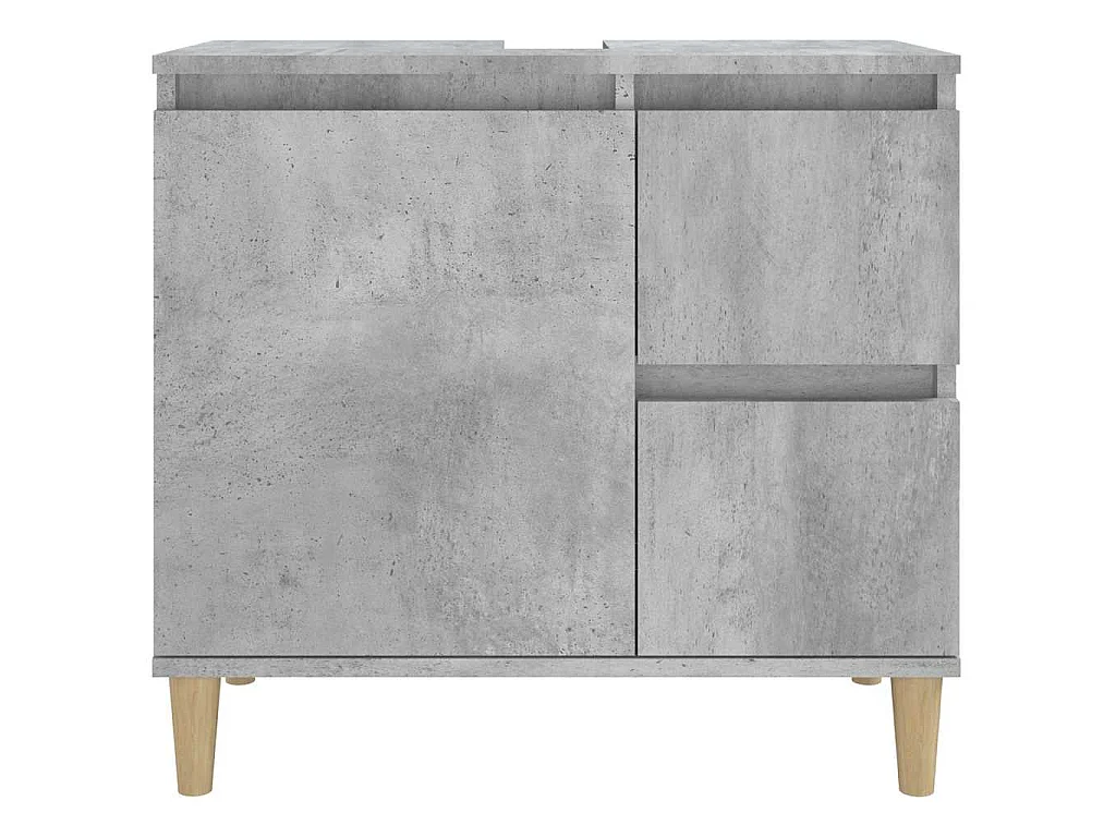 Armoire de salle de bain gris béton 65x33x60 cm