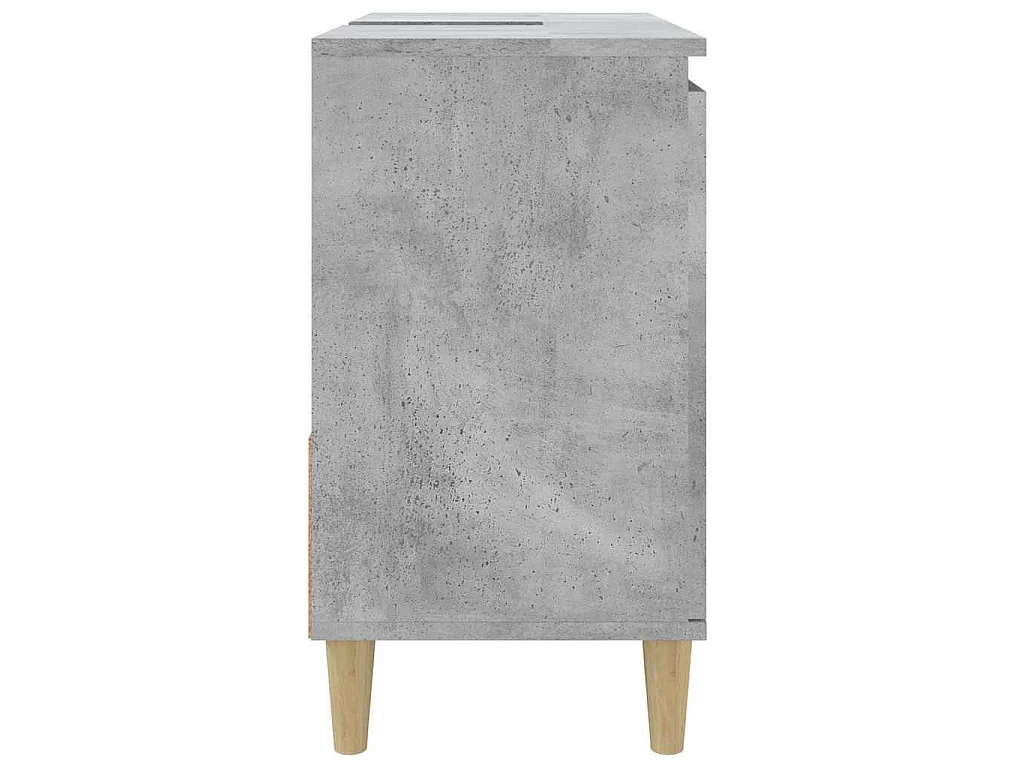 Armoire de salle de bain gris béton 65x33x60 cm