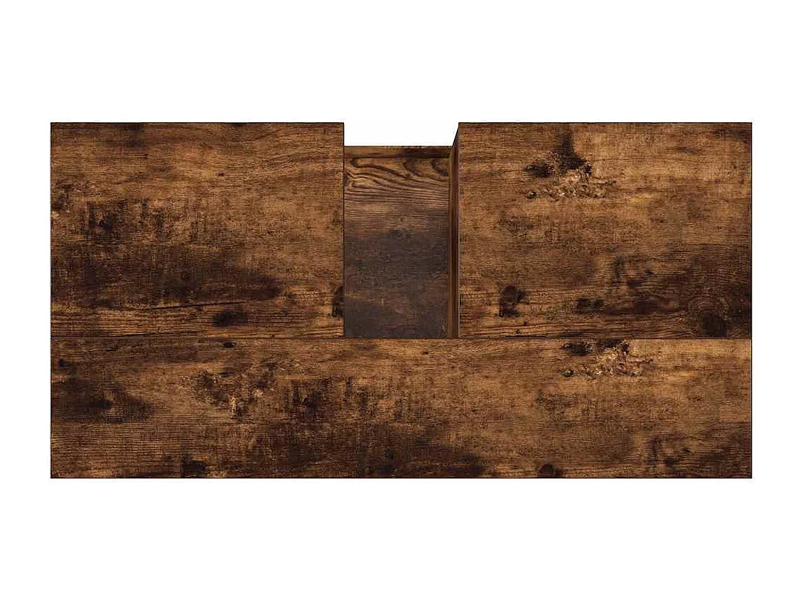 Armario de baño madera contrachapada roble ahumado 65x33x60 cm