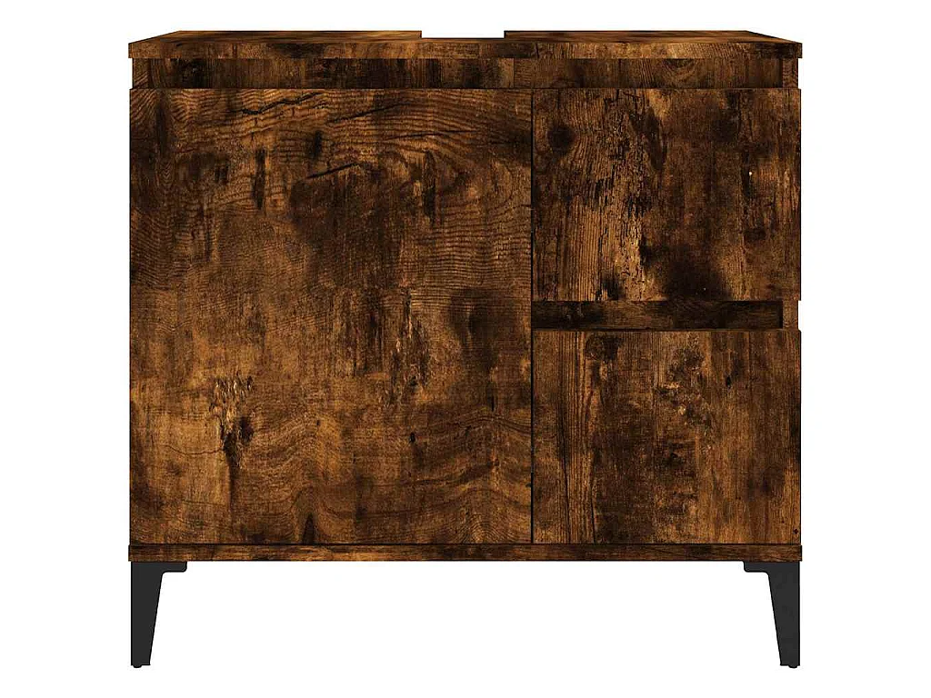 Badschrank Räuchereiche 65x33x60 cm Holzwerkstoff