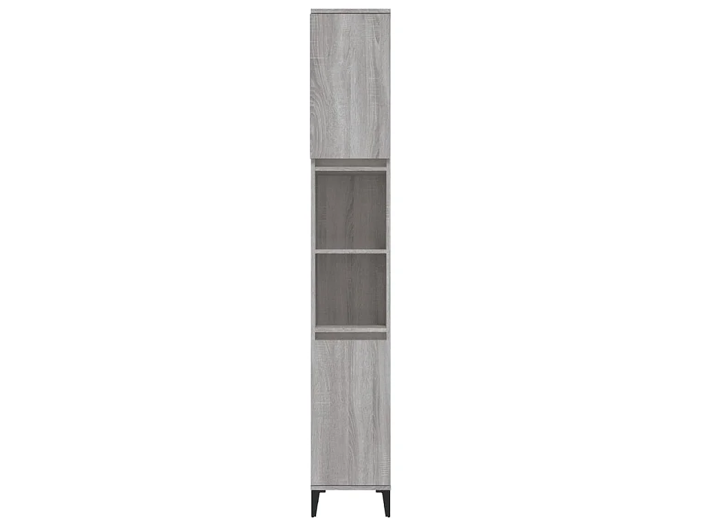 Armoire de bain sonoma gris 30x30x190 cm bois d'ingénierie
