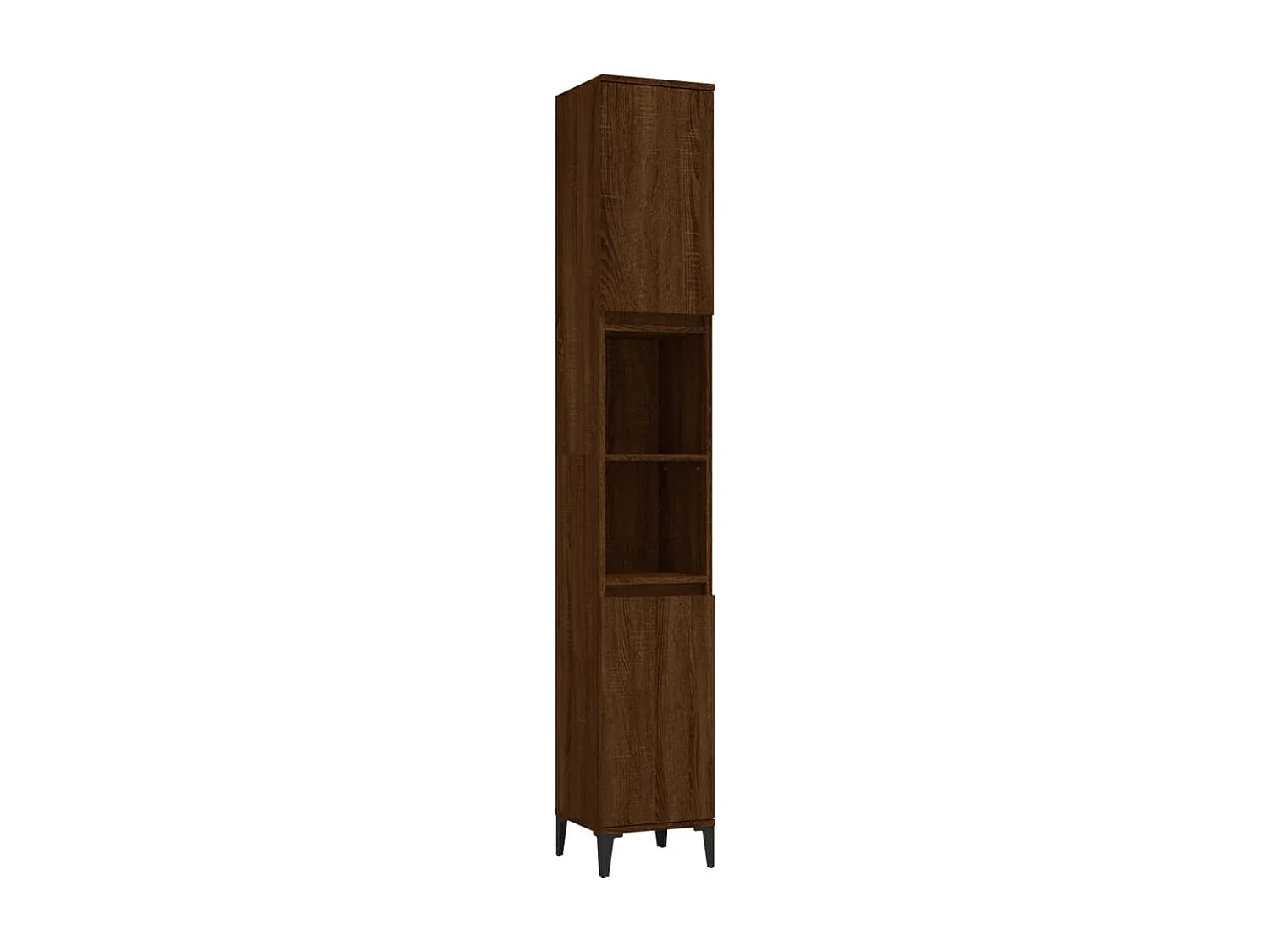 Armoire de bain chêne marron 30x30x190 cm bois d'ingénierie