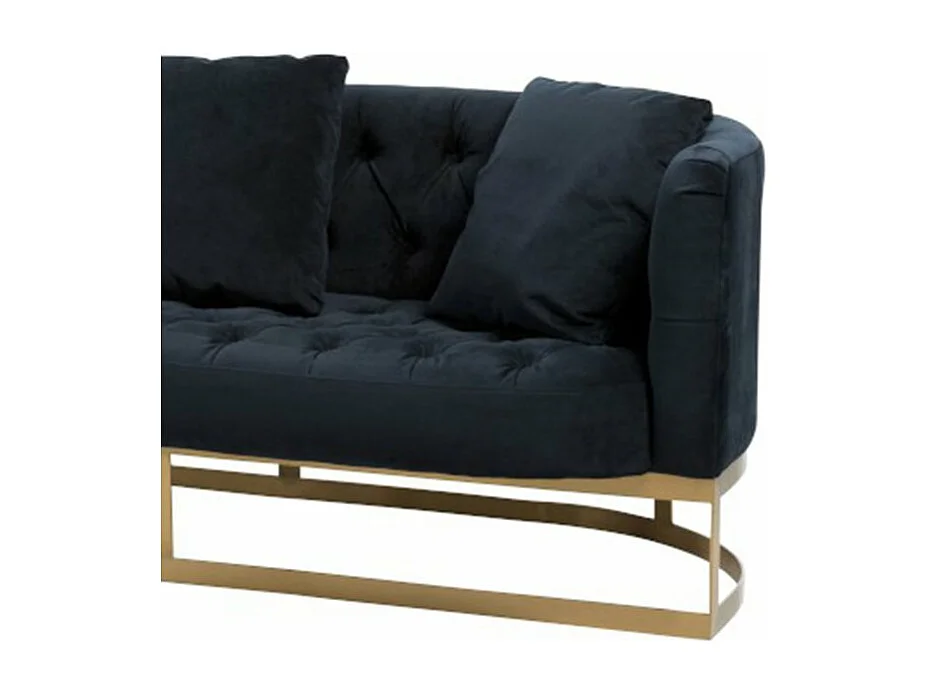 Canapé 2 Places Velours "Wilson" 180cm Anthracite