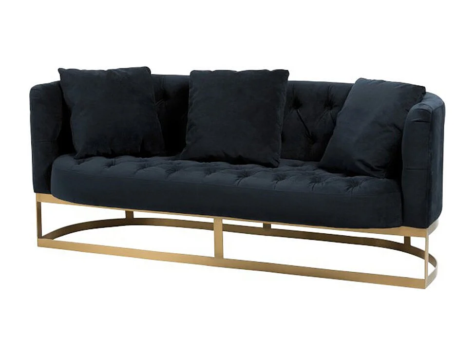 Canapé 2 Places Velours "Wilson" 180cm Anthracite