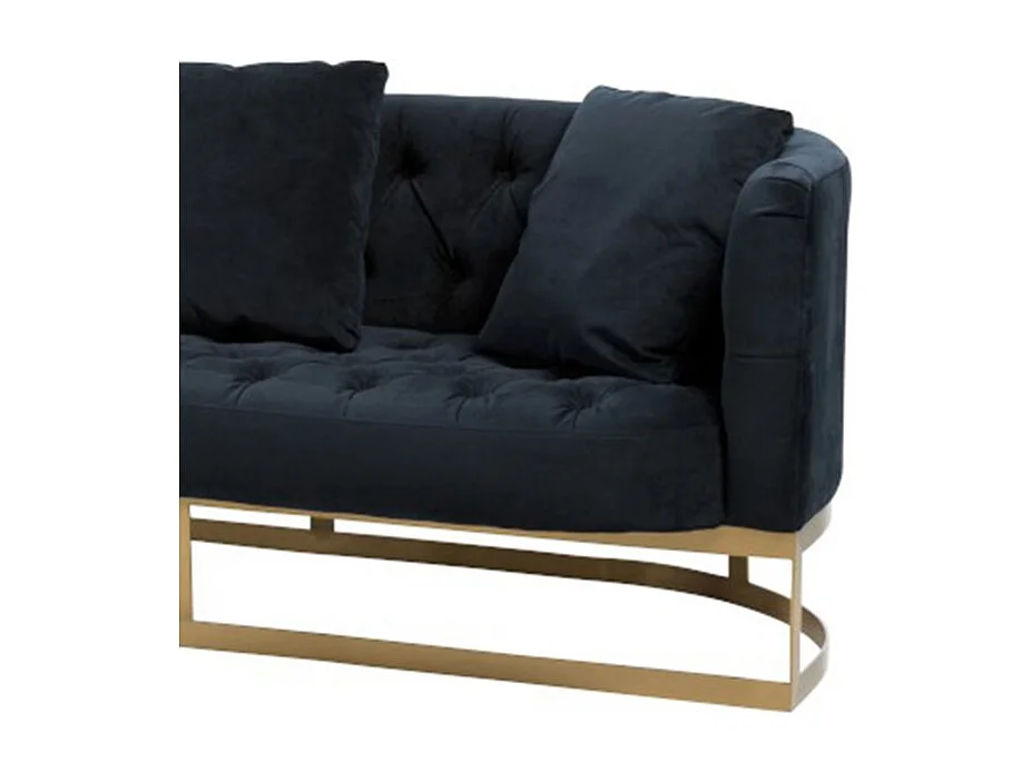 Canapé 2 Places Velours "Wilson" 180cm Anthracite